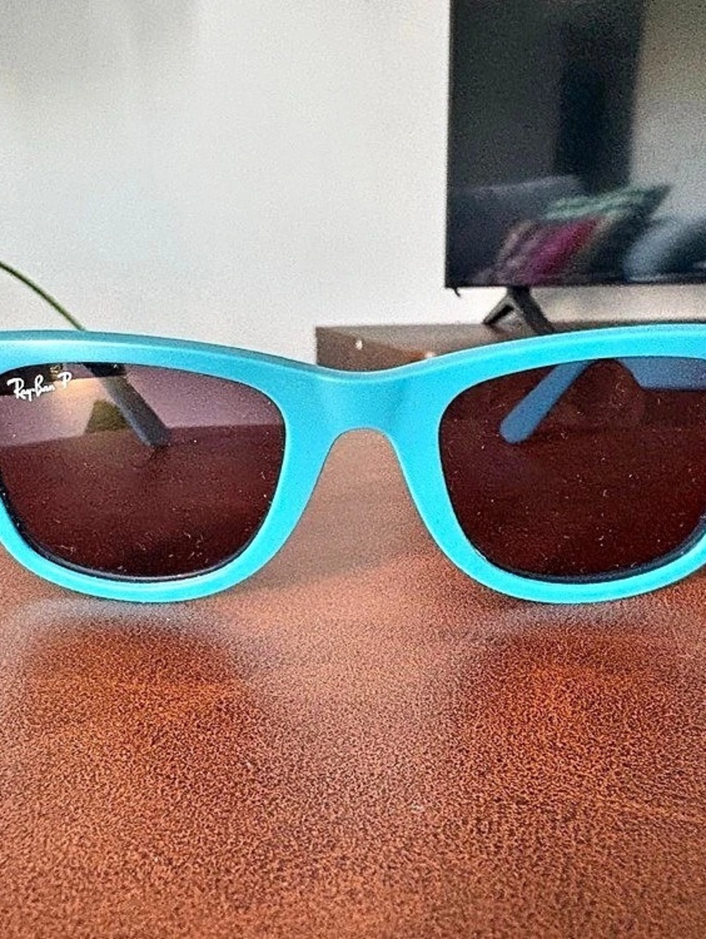 Ray-Ban Original Wayfarer Polarized Sunglasses Blue & Brown